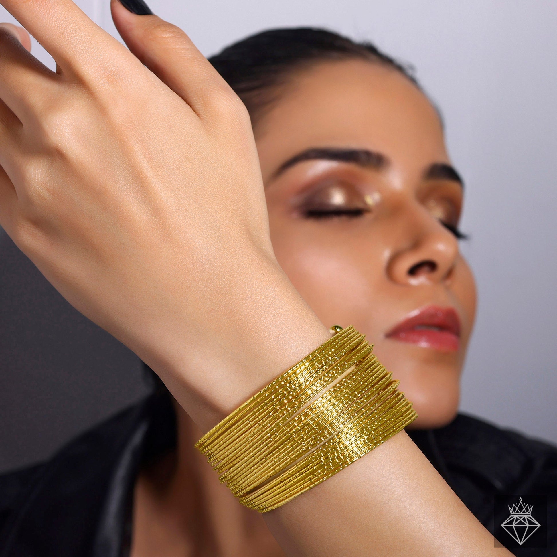 Anti-Tarnish Gold Plated Multilayer Bangle Bracelet (Adjustable Size)