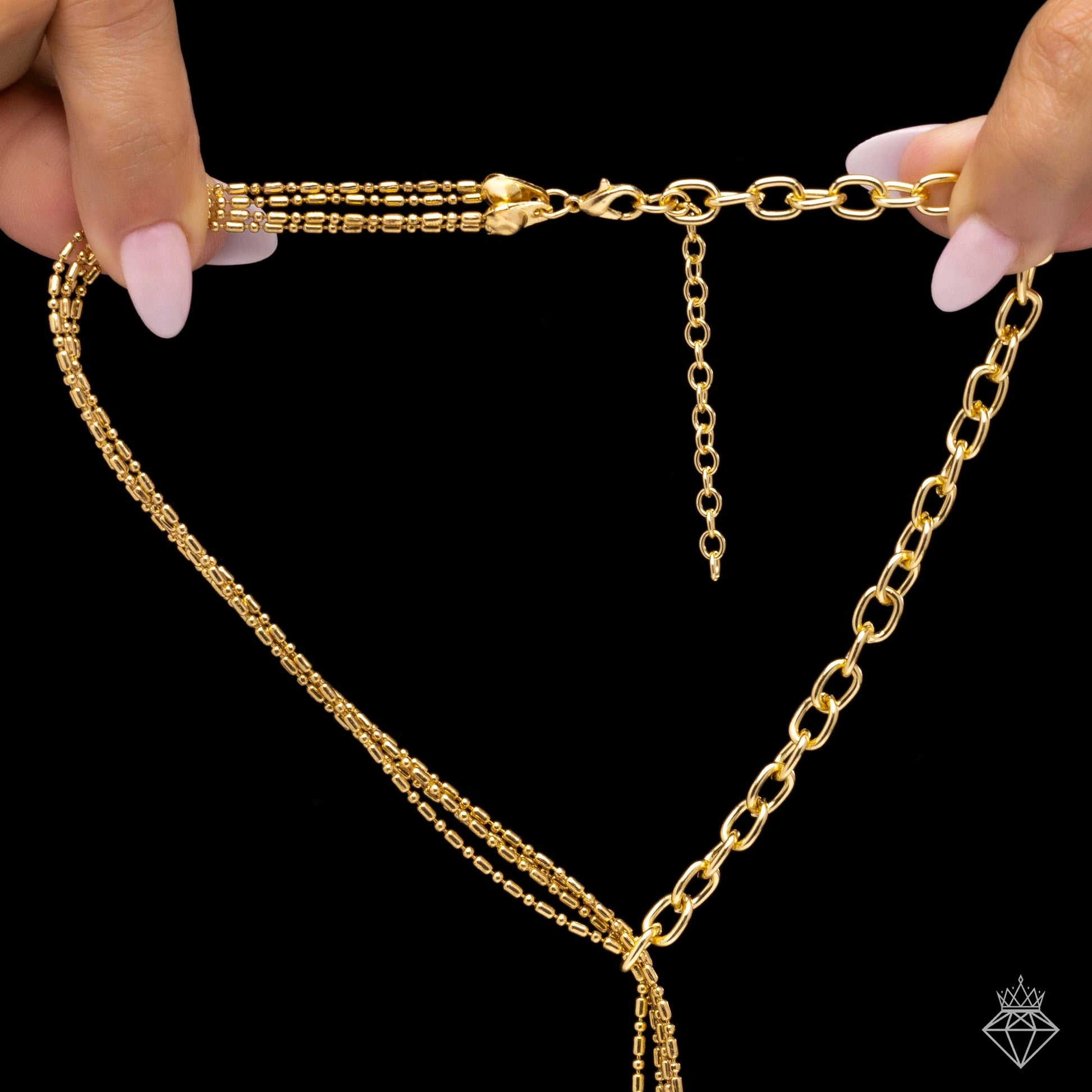 Anti-Tarnish Crystal Necklace Set With Earrings